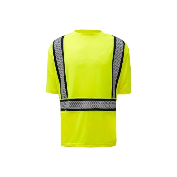 Gss Safety GSS Safety Class 2 Onyx Two-Tone Anti-Snag T-Shirt w/Segment Tape-Lime-2XL 5701-2XL - main